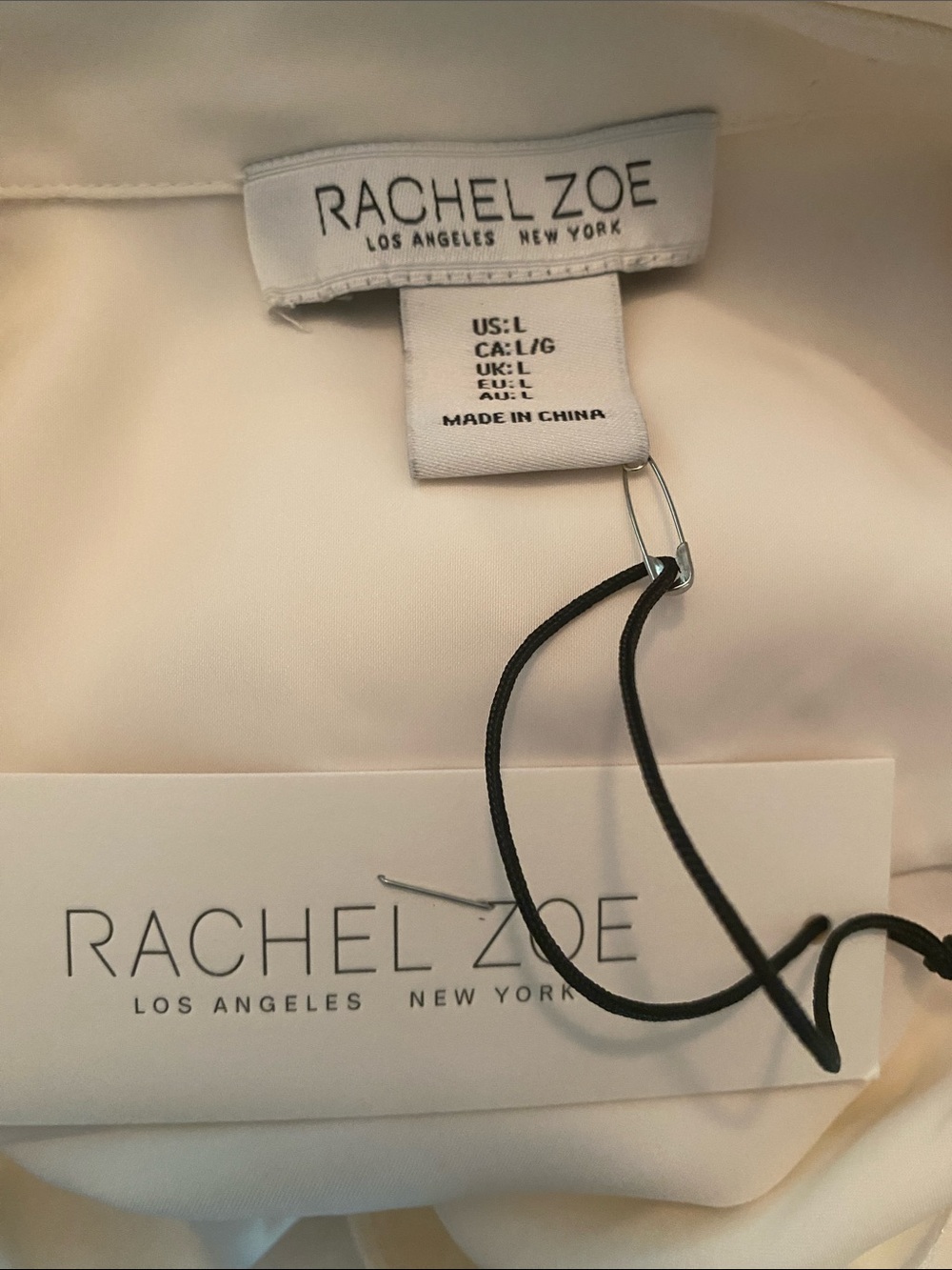 Rachel Zoe size large NWT cream blouse - Picture 6 of 9